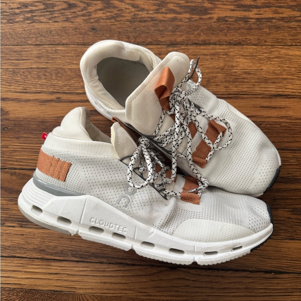 On Cloud Cloudnova White Pearl Running Comfort Sh… - image 1